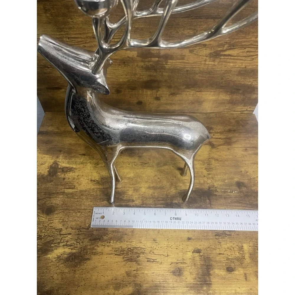 Pottery Barn Williams Sonoma Silver-Plated Reindeer Candelabra 1997 10-Cup 20